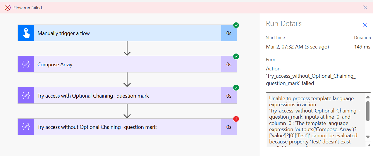 Optional Chaining in Power Automate: Prevent Errors accessing nested items in a JSON return